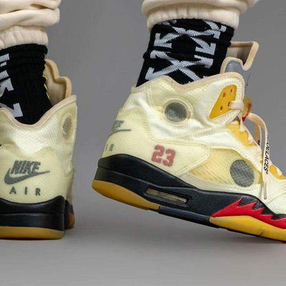 Off-White x Air Jordan 5 SP 'Sail' - Kick Game