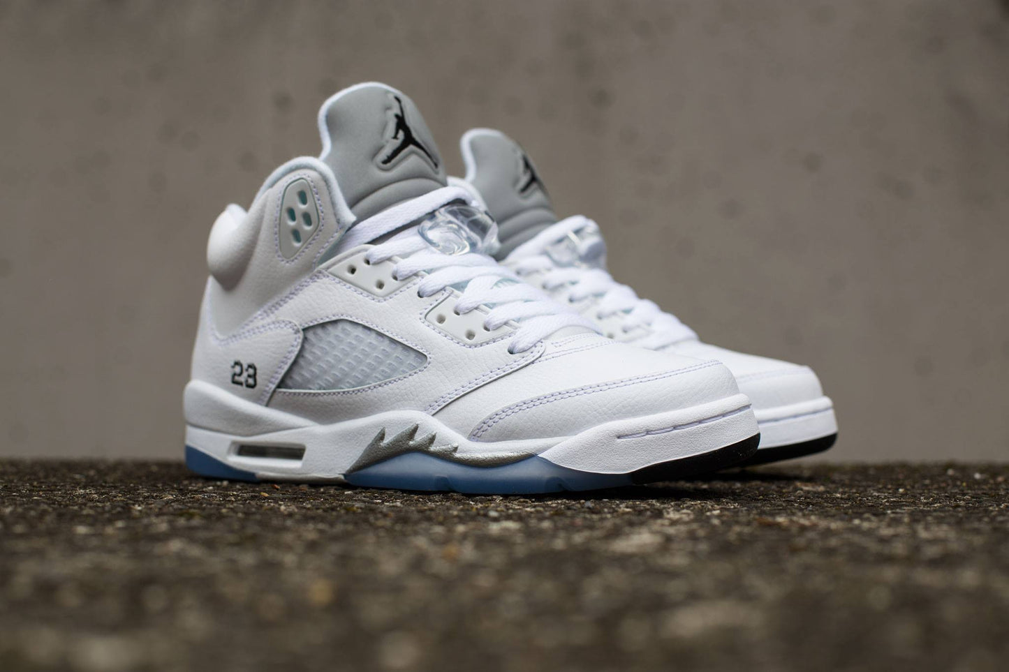 Air Jordan 5 Retro White-Metallic Silver - Kick Game