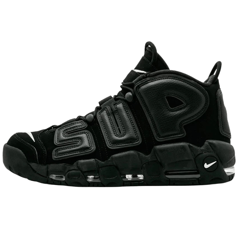 Supreme X Nike Air More Uptempo "Black" - Kick Game