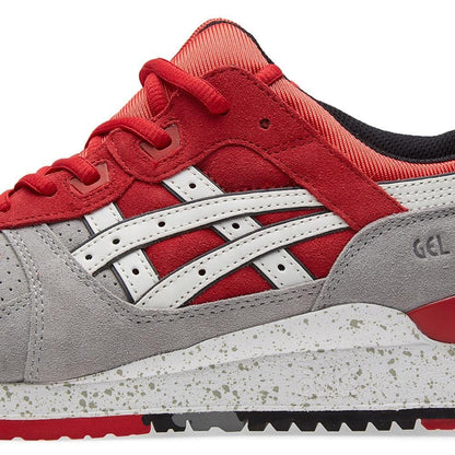 ASICS GEL LYTE III 'CRANE' Light Grey & Red - Kick Game