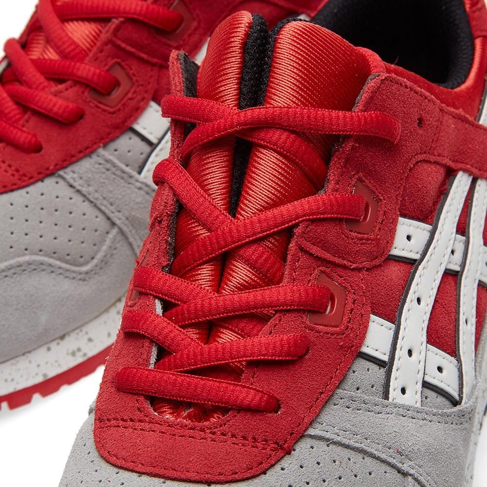 ASICS GEL LYTE III 'CRANE' Light Grey & Red - Kick Game