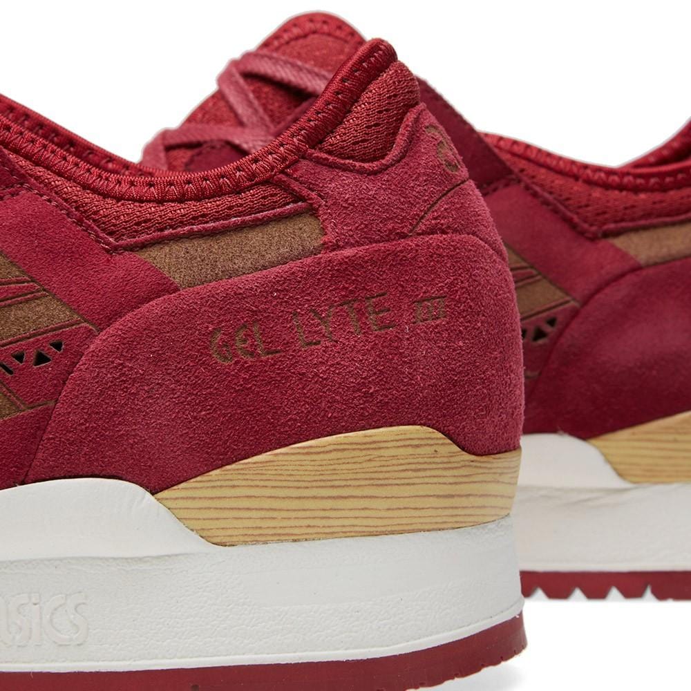 ASICS GEL LYTE III 'LASER ETCHED' Burgundy - Kick Game