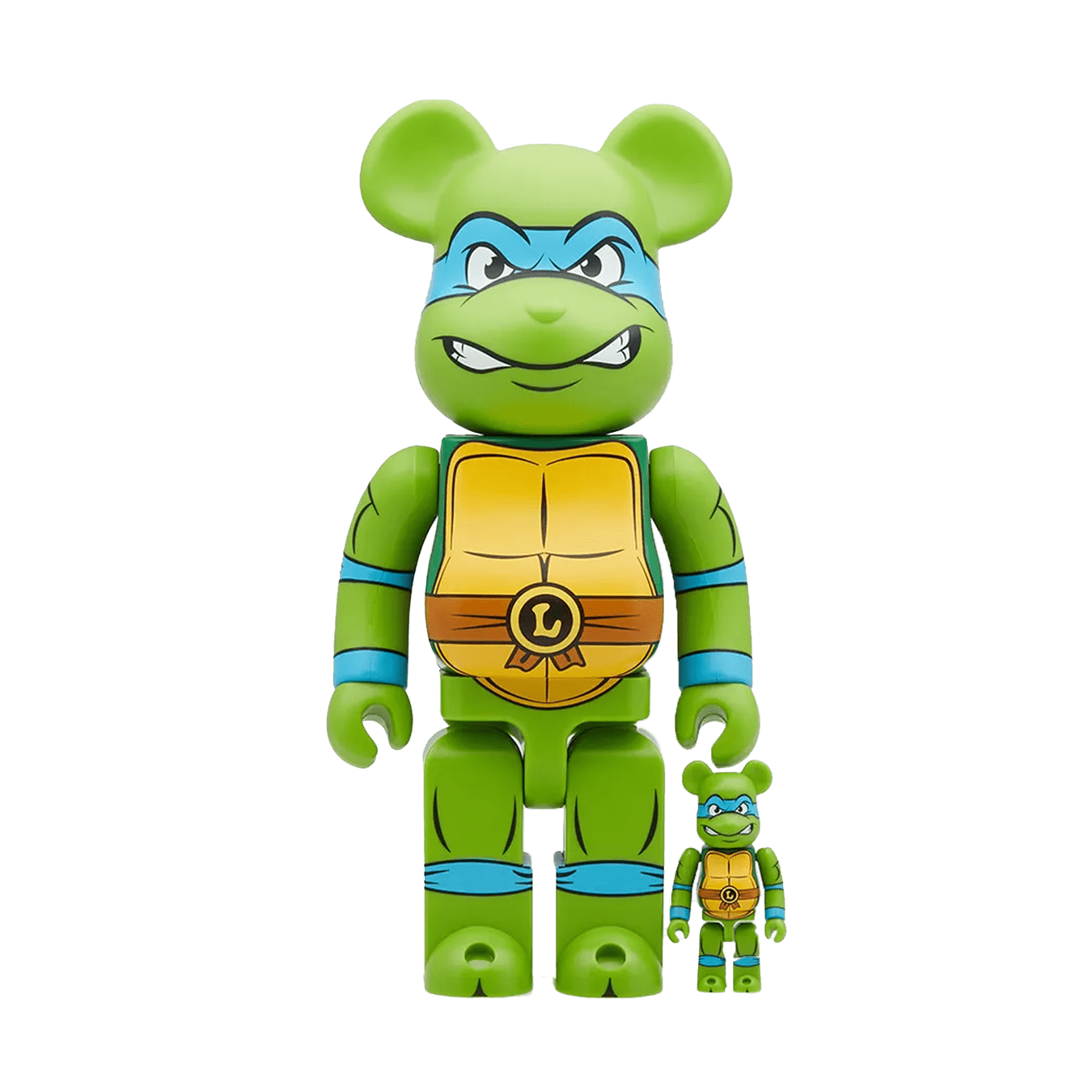 Bearbrick Medicom TMNT Leonardo 100% & 400% Set 'Green' - Kick Game