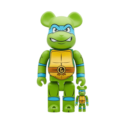 Bearbrick Medicom TMNT Leonardo 100% & 400% Set 'Green' - Kick Game