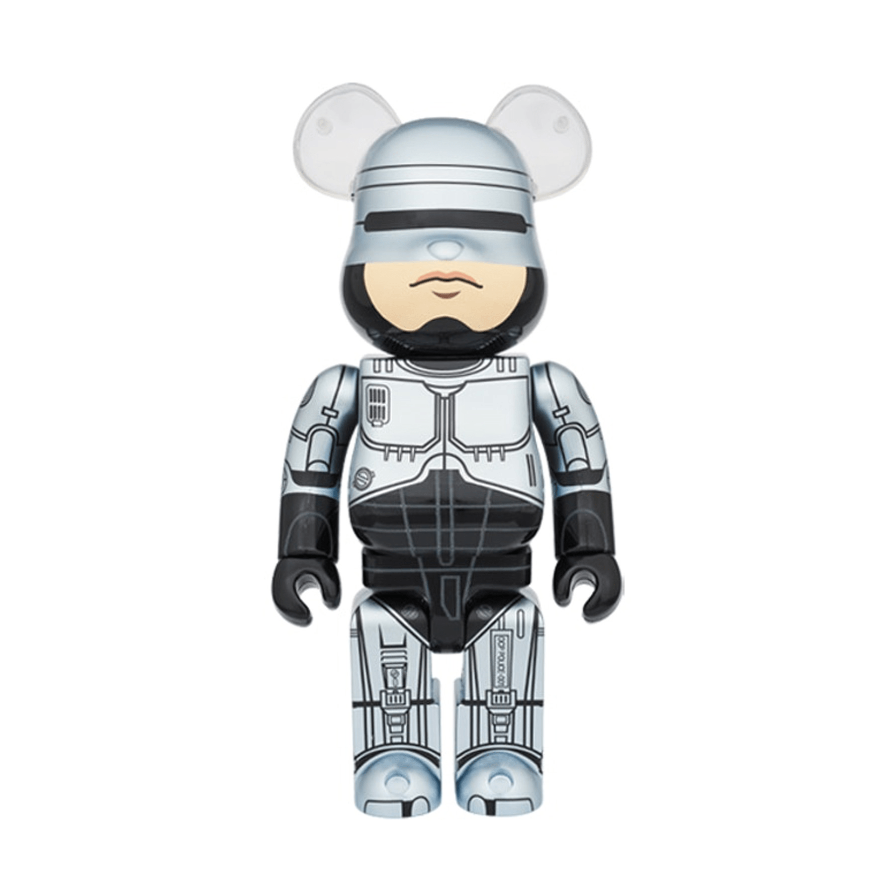 Bearbrick Robocop 100% & 400% Set 'Silver' - Kick Game