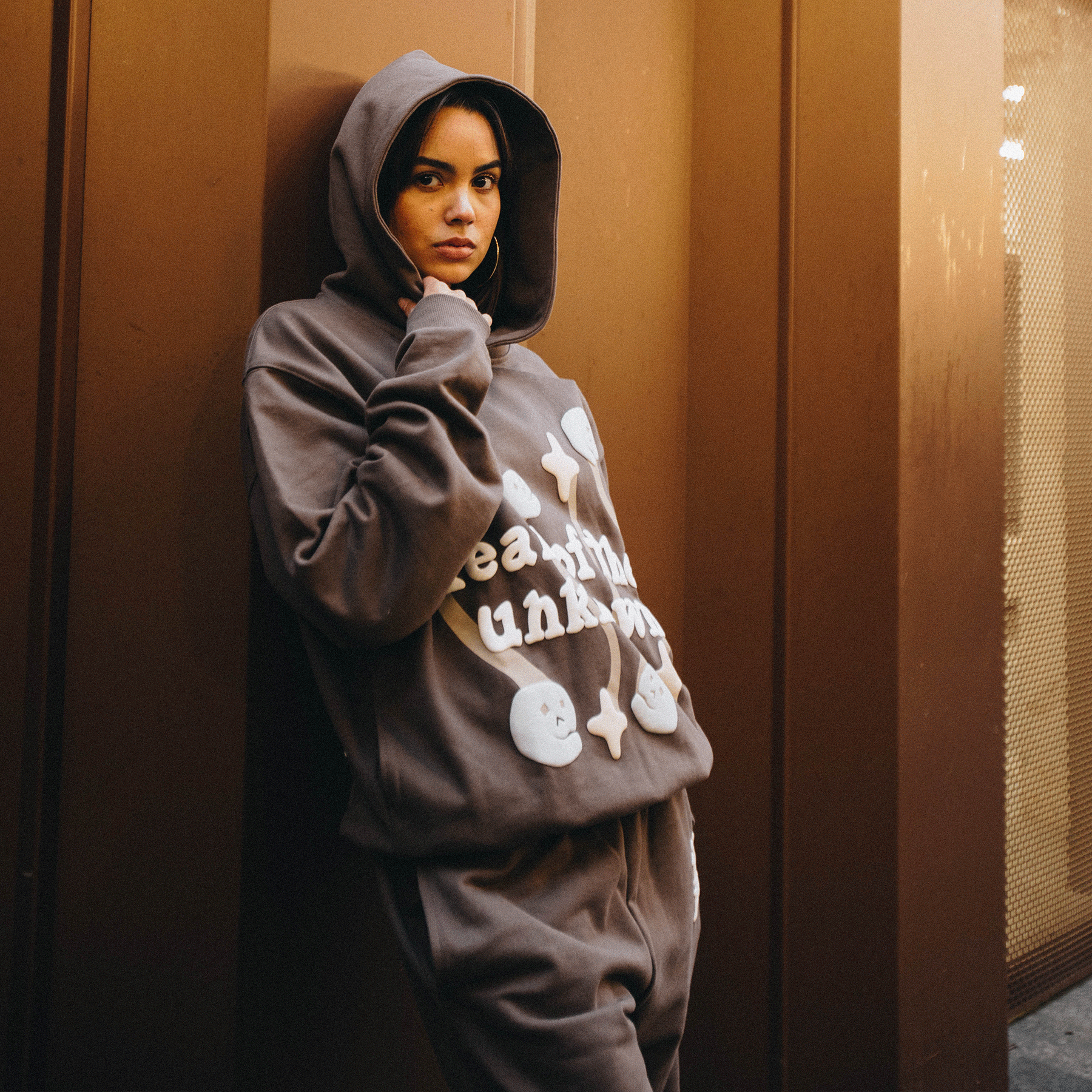 Broken Planet Hoodie x KG 'Granite Brown' - Kick Game