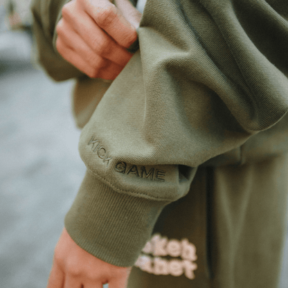 Broken Planet Hoodie x KG 'Olive Green' - Kick Game