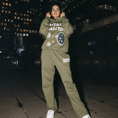 Broken Planet x KG Sweat Pants 'Olive Green' - Kick Game