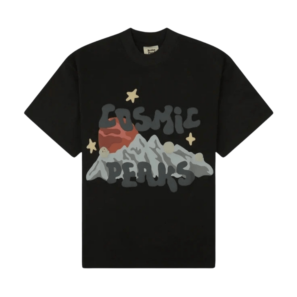 Broken Planet Market T-Shirt 'Cosmic Peaks' - Soot Black - JuzsportsShops