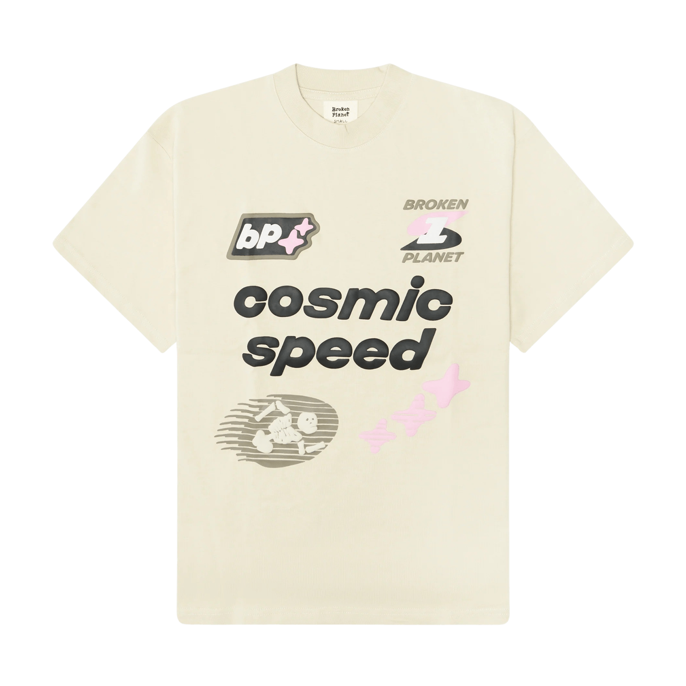 Broken Planet Market T-Shirt 'Cosmic Speed' - Bone White - Kick Game