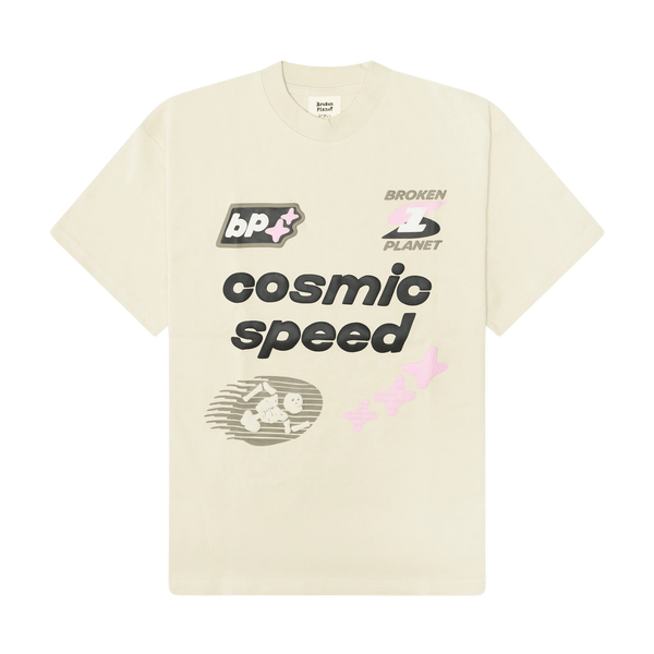 Broken Planet Market T-Shirt 'Cosmic Speed' - Bone White - Kick Game