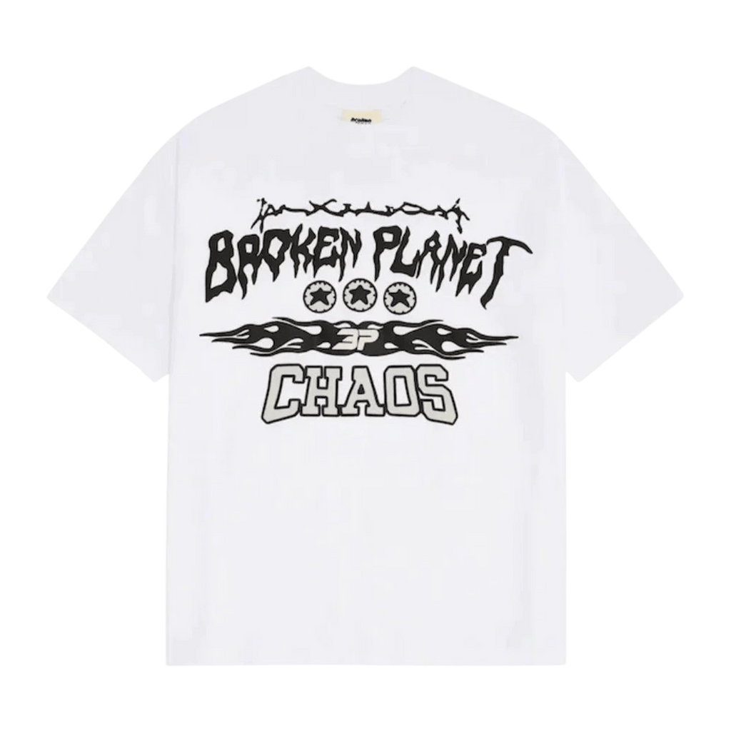 Broken Planet Market T-Shirt 'Total Chaos' - White - Kick Game