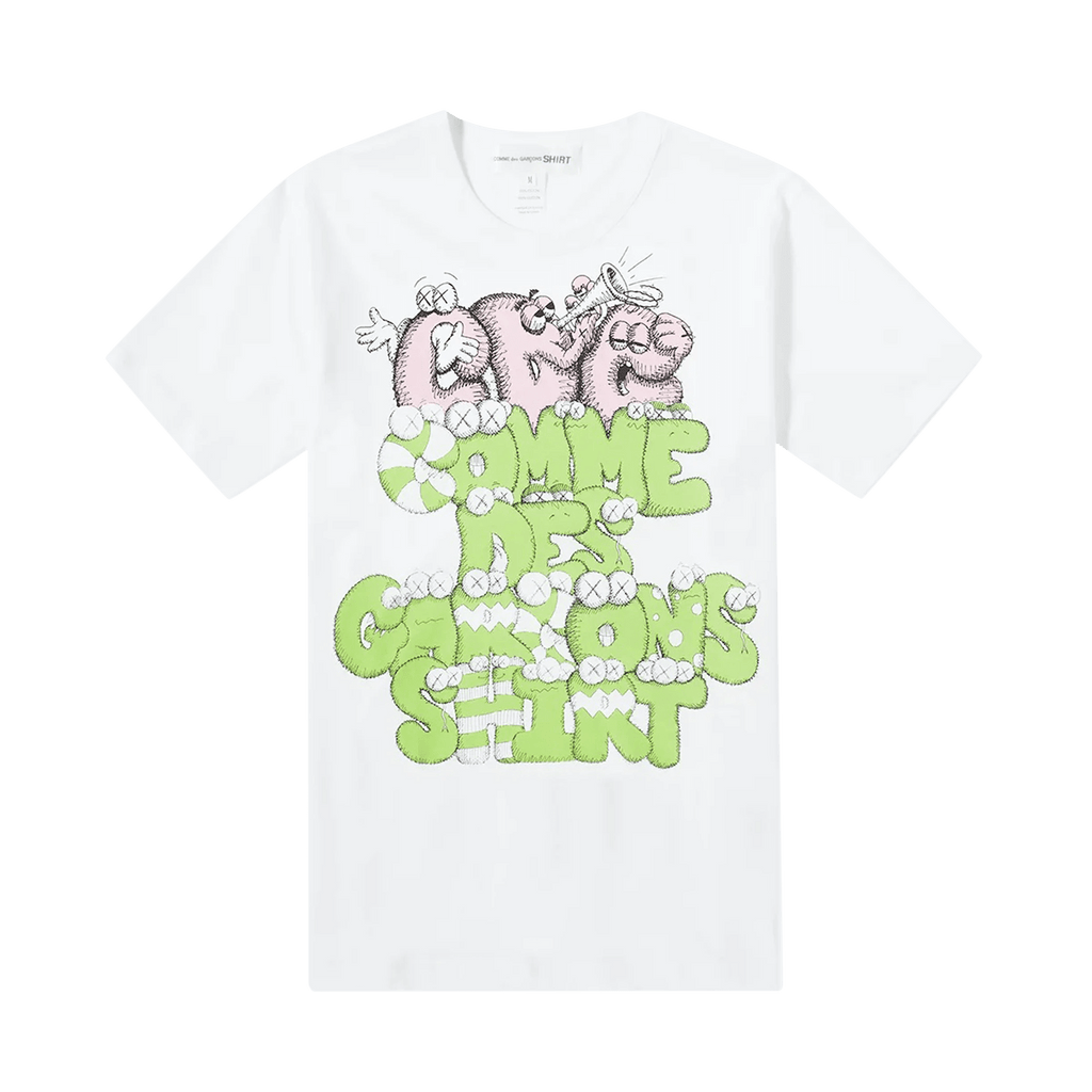 Comme des Garçons SHIRT x KAWS Print T-Shirt 'White' - UrlfreezeShops