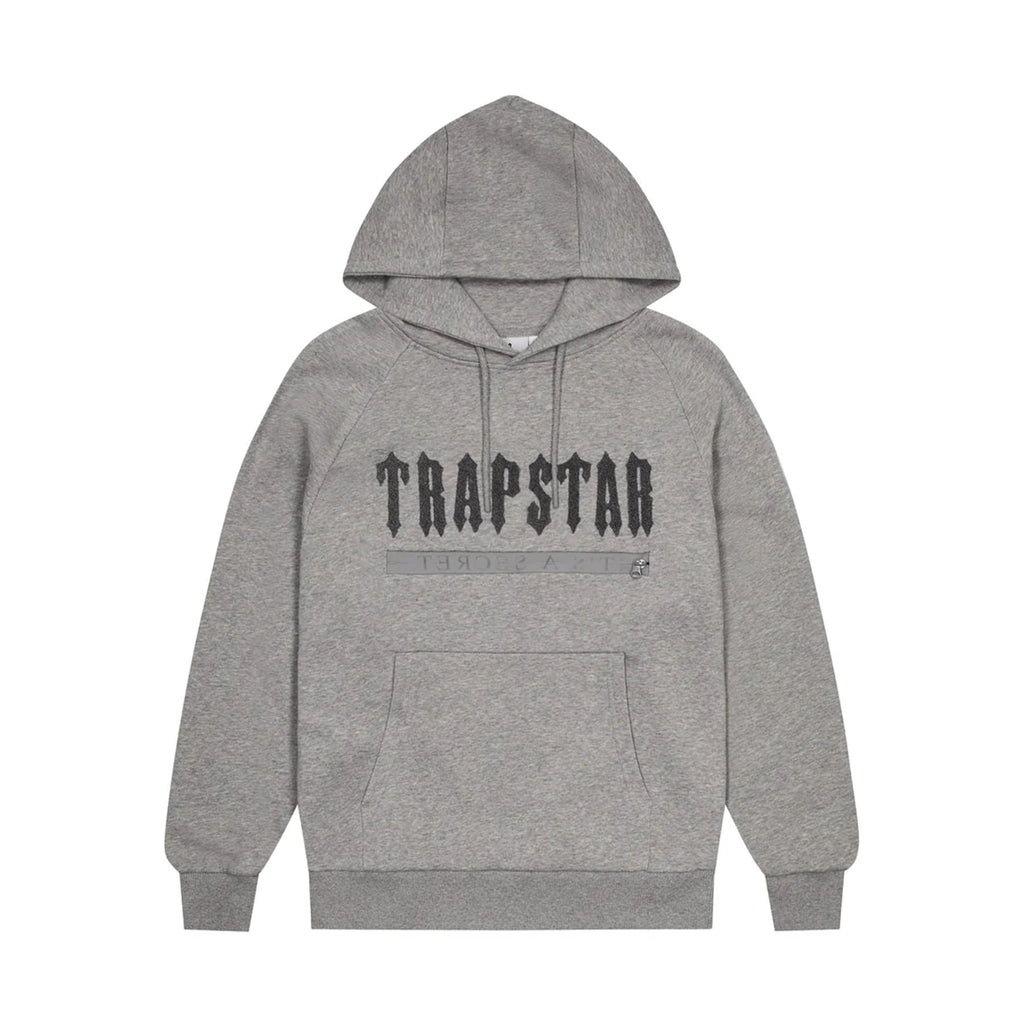 Trapstar Decoded Chenille 2.0 Hoodie Tracksuit - Grey - Kick Game