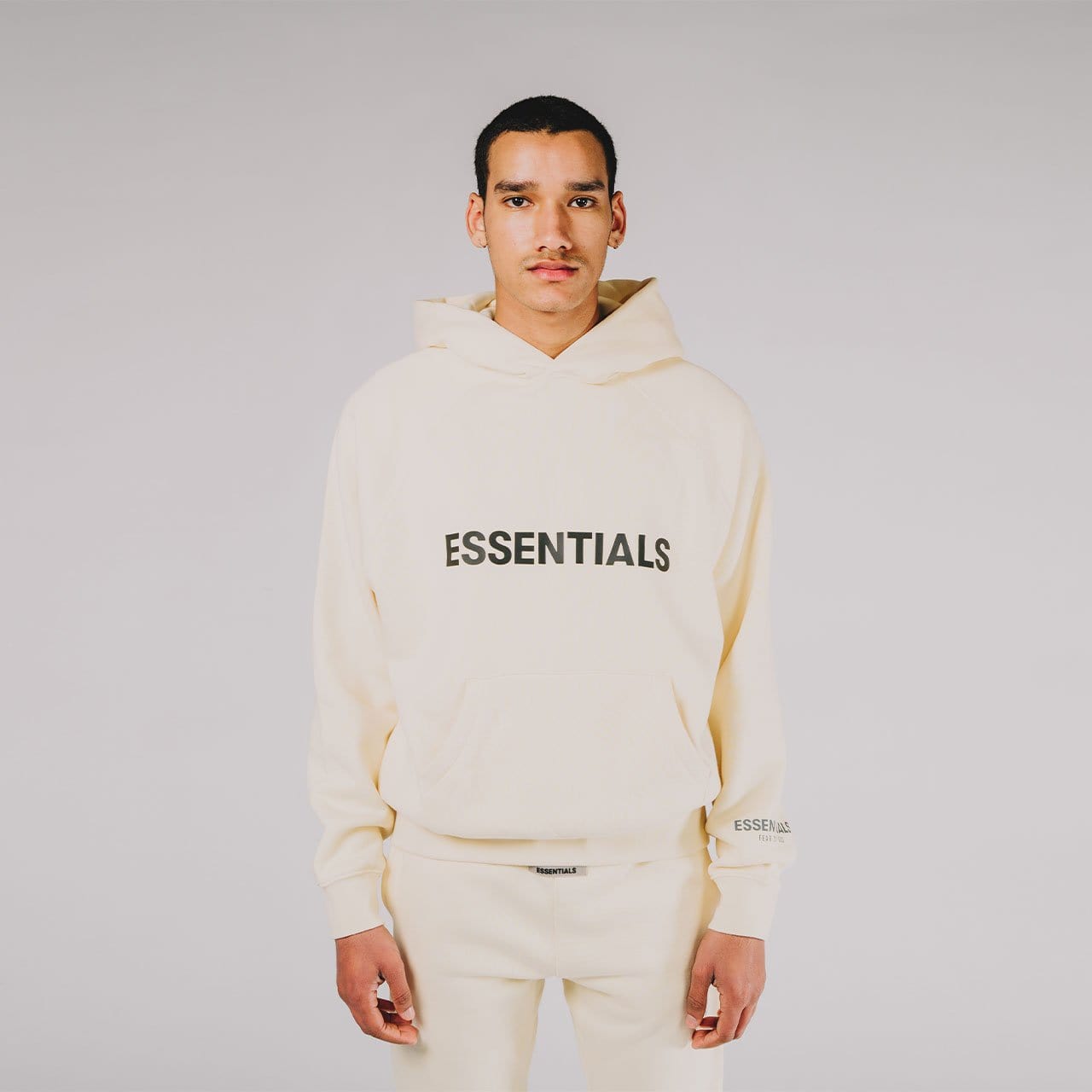 FEAR OF GOD ESSENTIALS 3D Silicon Applique Crewneck Buttercream - Kick Game