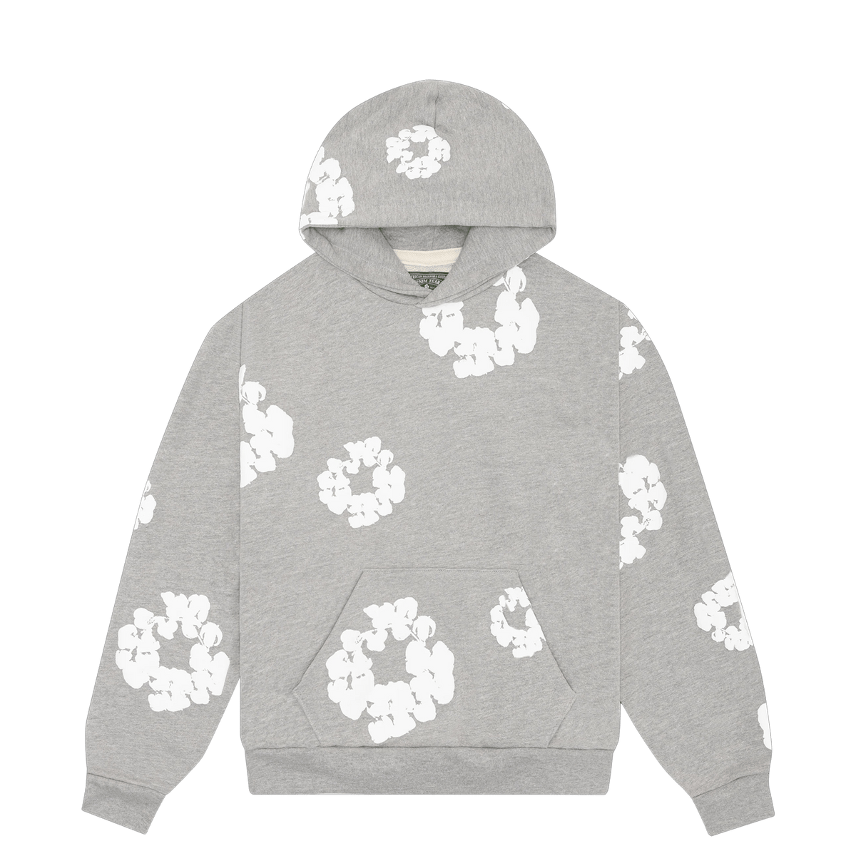 Denim Tears The Cotton Wreath Hooded Sweatshirt 'Grey' - Kick Game