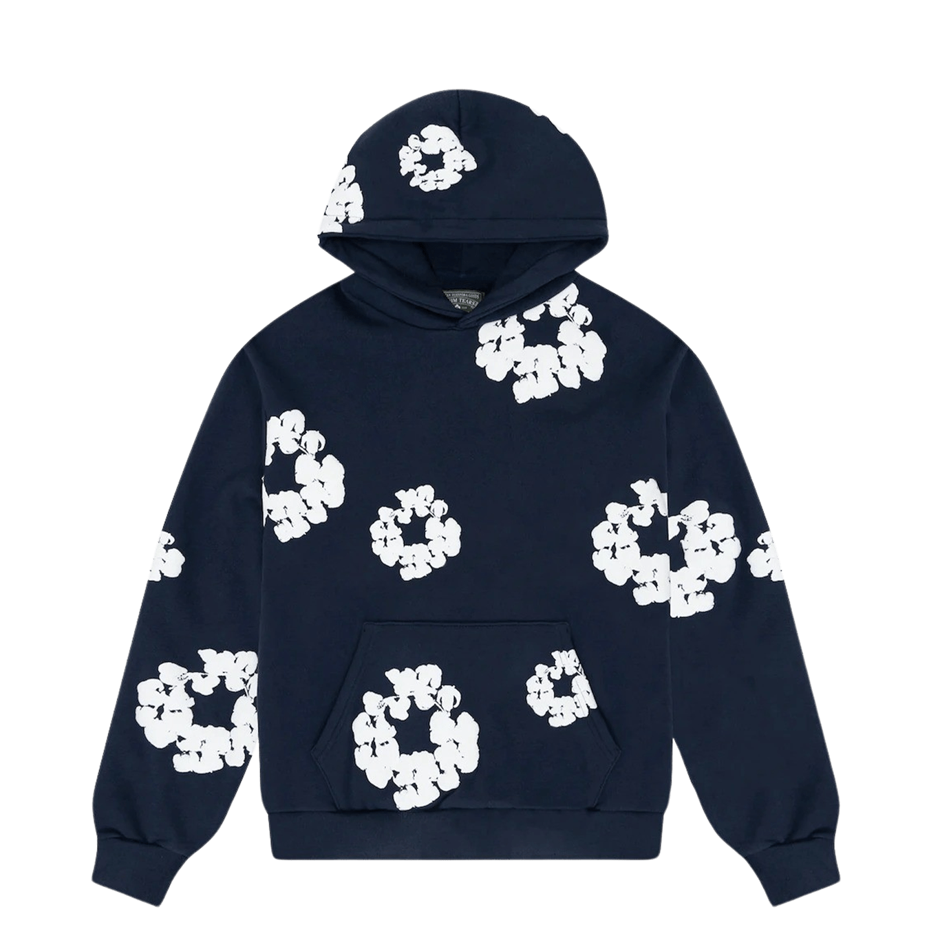 Denim Tears The Cotton Wreath Hooded Sweatshirt 'Navy' - Kick Game