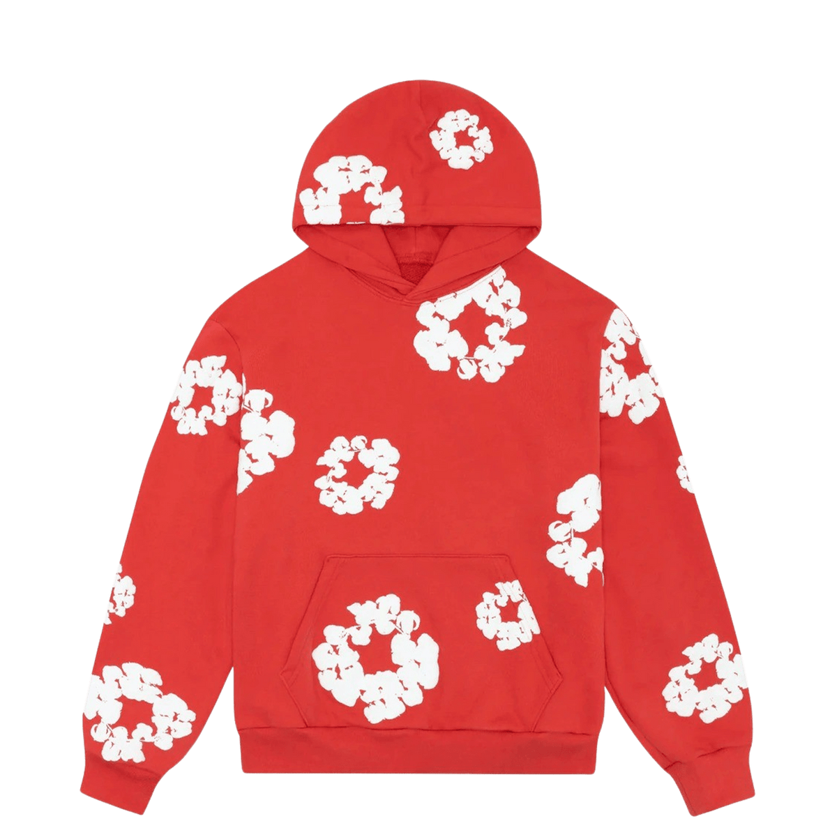 Denim Tears The Cotton Wreath Hooded Sweatshirt 'Red' - JuzsportsShops