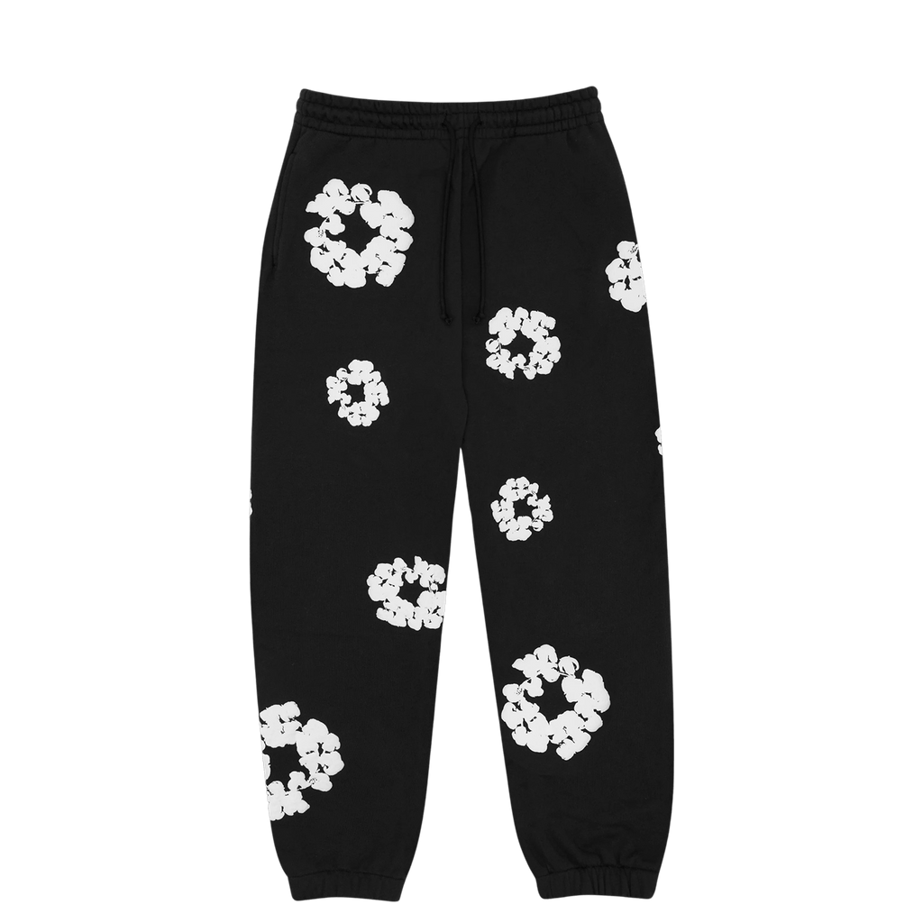 Denim Tears The Cotton Wreath Sweatpants 'Black' - UrlfreezeShops