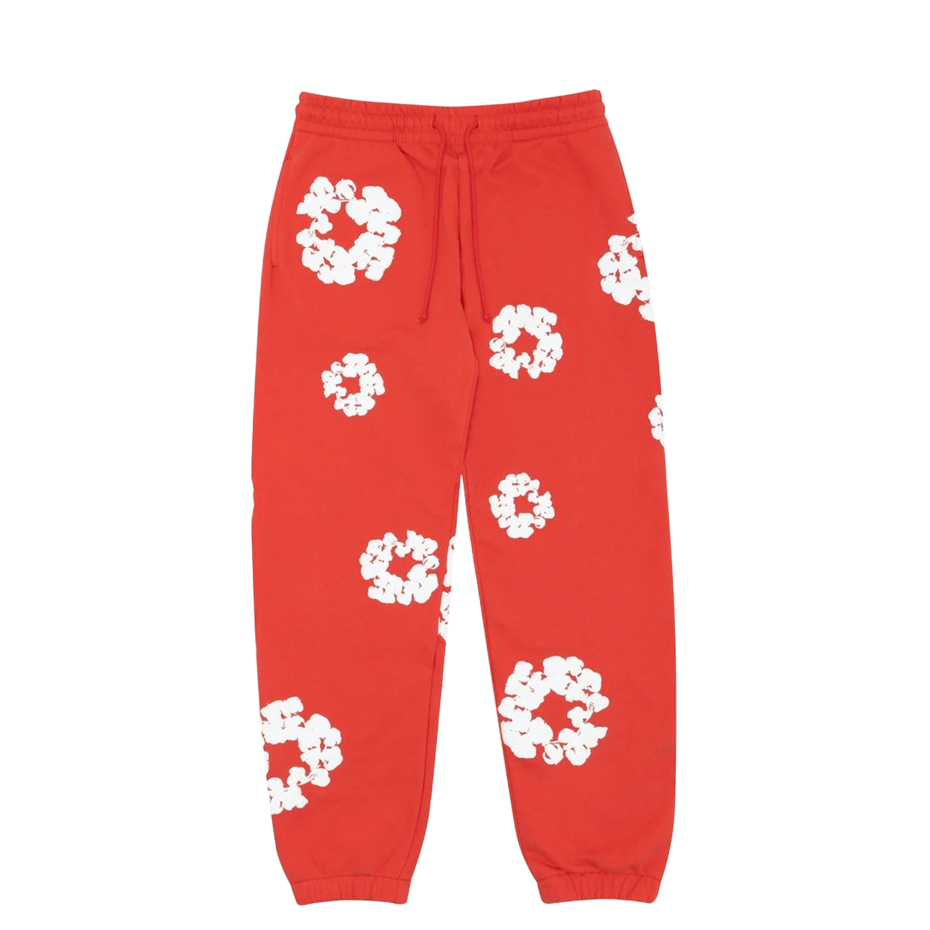 Denim Tears The Cotton Wreath Sweatpants 'Red' - Kick Game