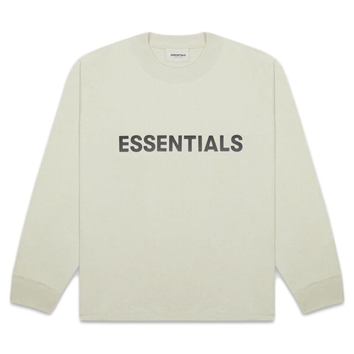 FEAR OF GOD ESSENTIALS 3D Silicon Applique Boxy Long Sleeve T-Shirt Alfalfa Sage - Kick Game
