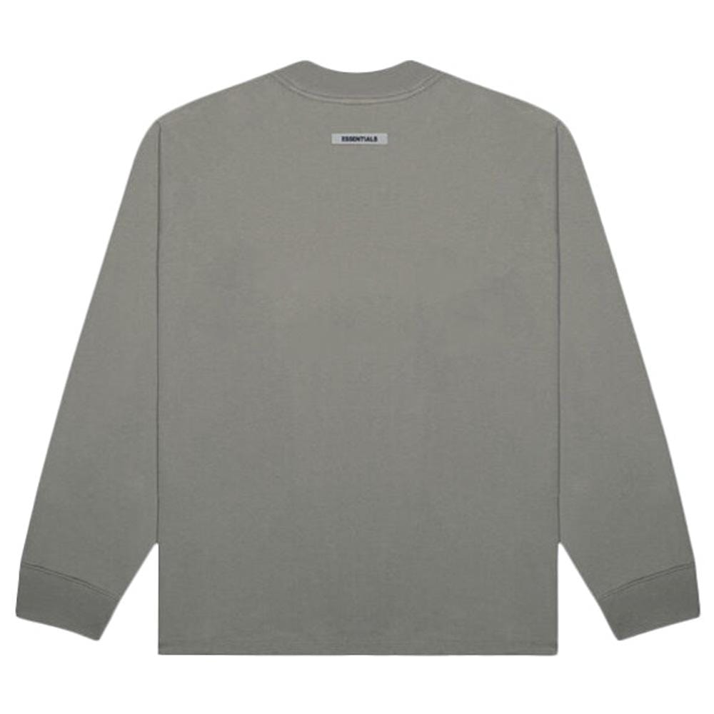 FEAR OF GOD ESSENTIALS 3D Silicon Applique Boxy Long Sleeve T-Shirt Gray Flannel/Charcoal - Kick Game
