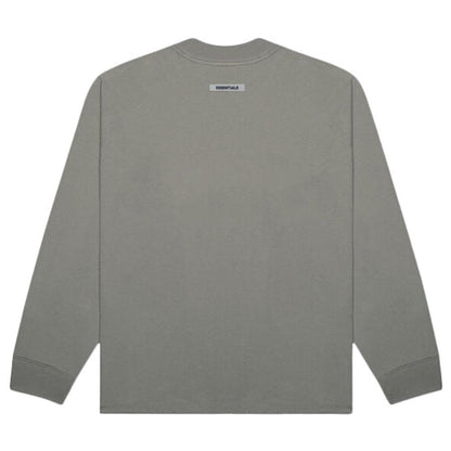 FEAR OF GOD ESSENTIALS 3D Silicon Applique Boxy Long Sleeve T-Shirt Gray Flannel/Charcoal - Kick Game