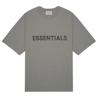 FEAR OF GOD ESSENTIALS 3D Silicon Applique Boxy T-Shirt Gray Flannel/Charcoal - Kick Game