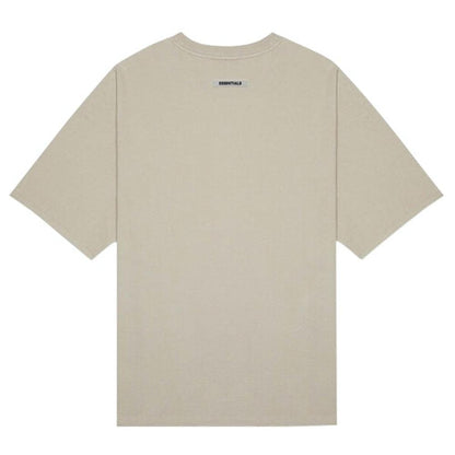 FEAR OF GOD ESSENTIALS 3D Silicon Applique Boxy T-Shirt Oatmeal Heather/String/Tan - Kick Game