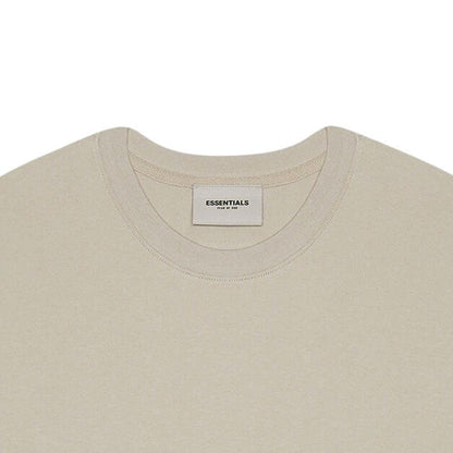FEAR OF GOD ESSENTIALS 3D Silicon Applique Boxy T-Shirt Oatmeal Heather/String/Tan - Kick Game