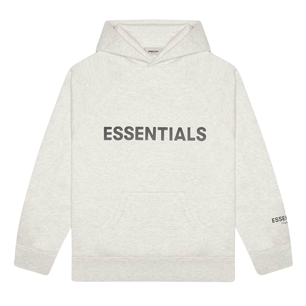 FEAR OF GOD ESSENTIALS Pullover Hoodie Applique Logo Light Heather Oatmeal - Kick Game