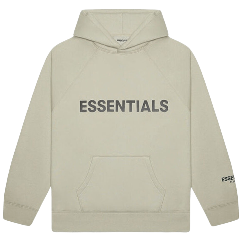 FEAR OF GOD ESSENTIALS 3D Silicon Applique sleeved Pullover Hoodie Moss - JuzsportsShops