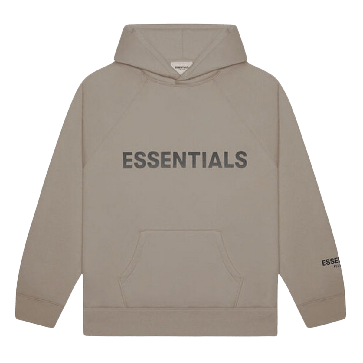 FEAR OF GOD ESSENTIALS 3D Silicon Applique Pullover Hoodie Taupe - CerbeShops