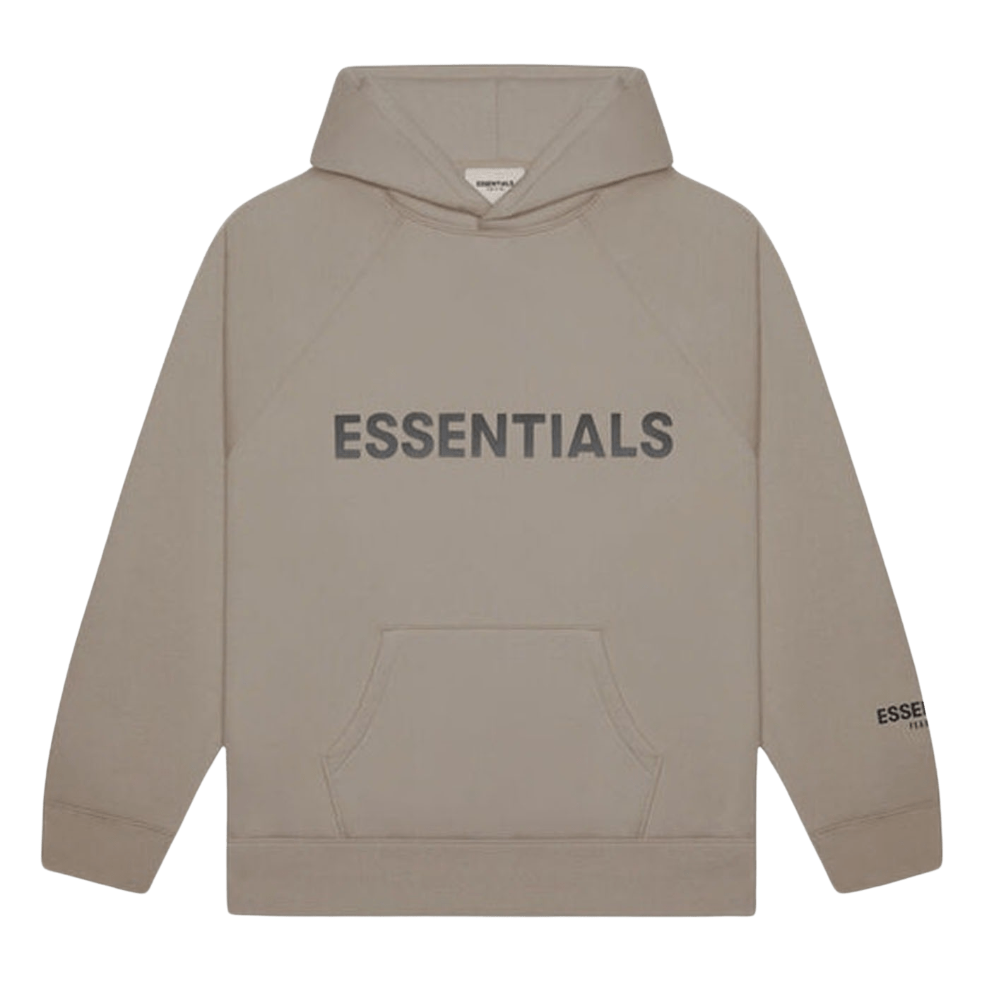 FEAR OF GOD ESSENTIALS 3D Silicon Applique Pullover Hoodie Taupe - Kick Game