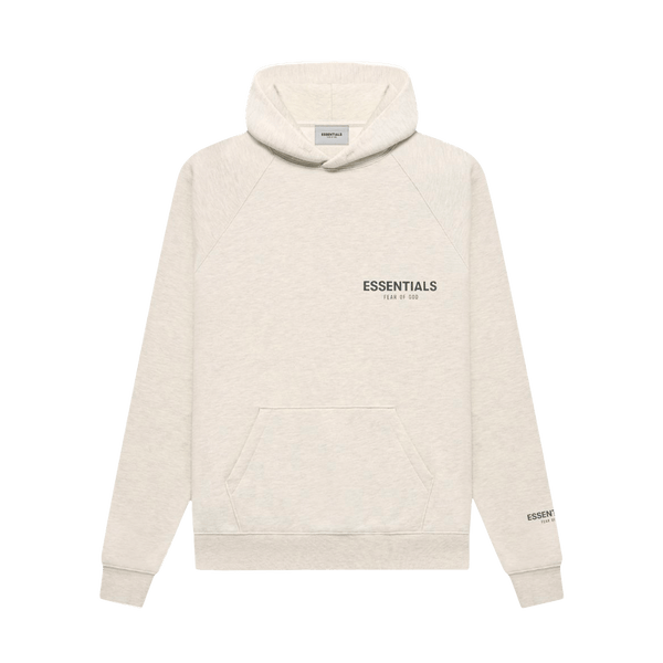 Fear of God Essentials Core Collection Pullover Hoodie 'Light Heather Oatmeal' - UrlfreezeShops