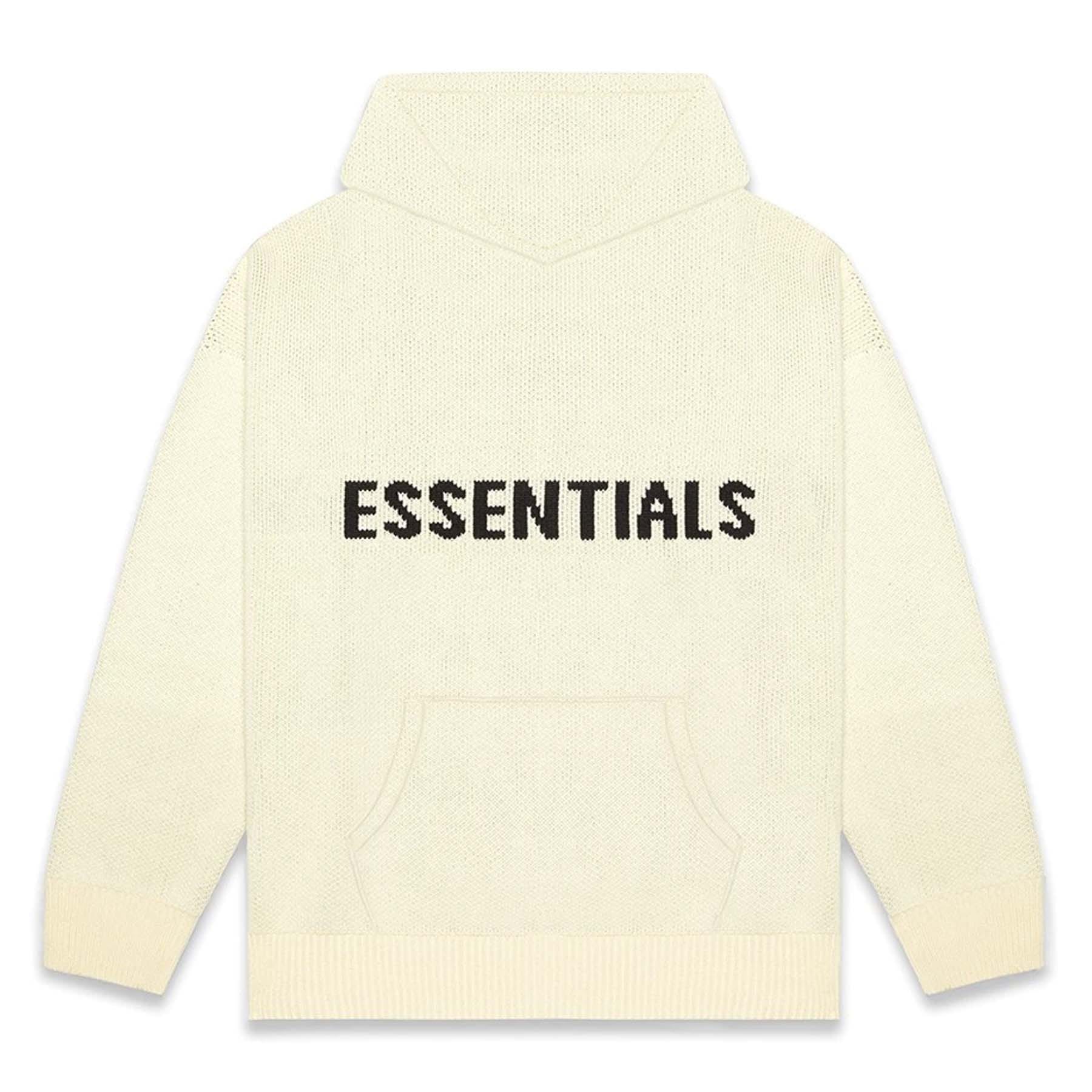 FEAR OF GOD ESSENTIALS Knit Hoodie Cream - Kick Game