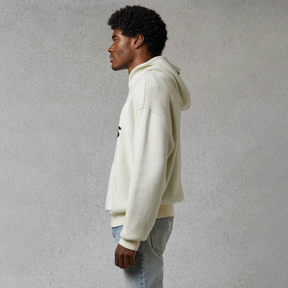 FEAR OF GOD ESSENTIALS Knit Hoodie Cream - Kick Game