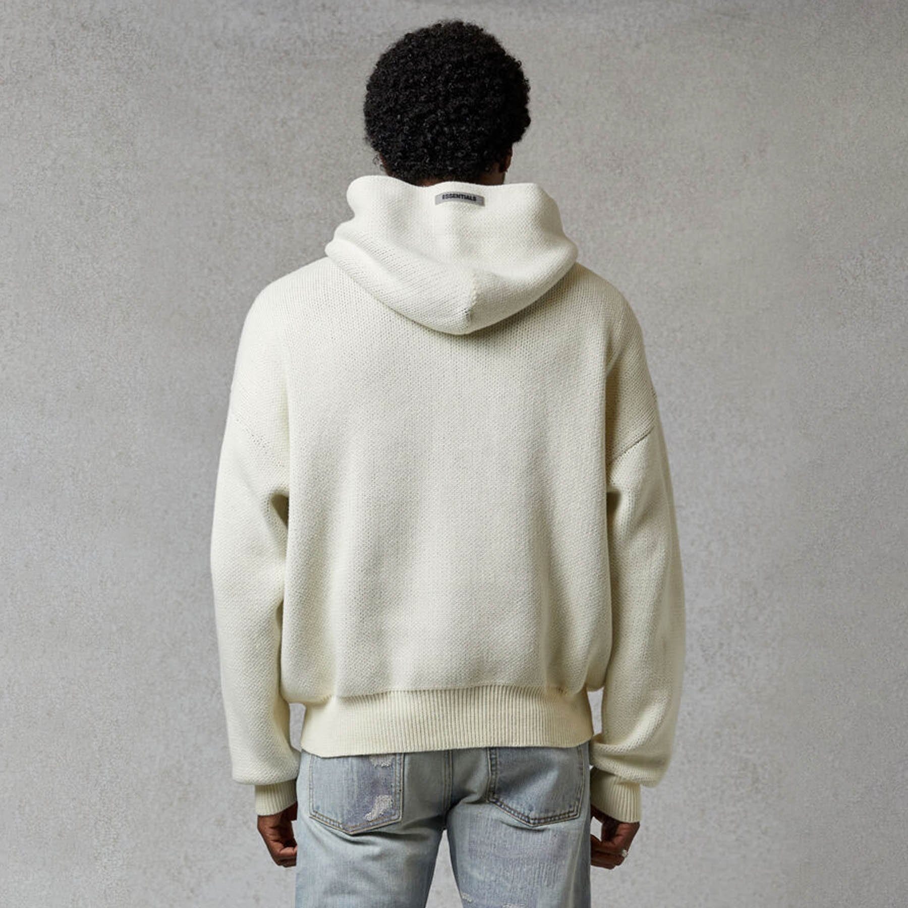FEAR OF GOD ESSENTIALS Knit Hoodie Cream - Kick Game
