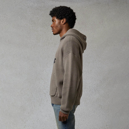 FEAR OF GOD ESSENTIALS Knit Hoodie Taupe - Kick Game