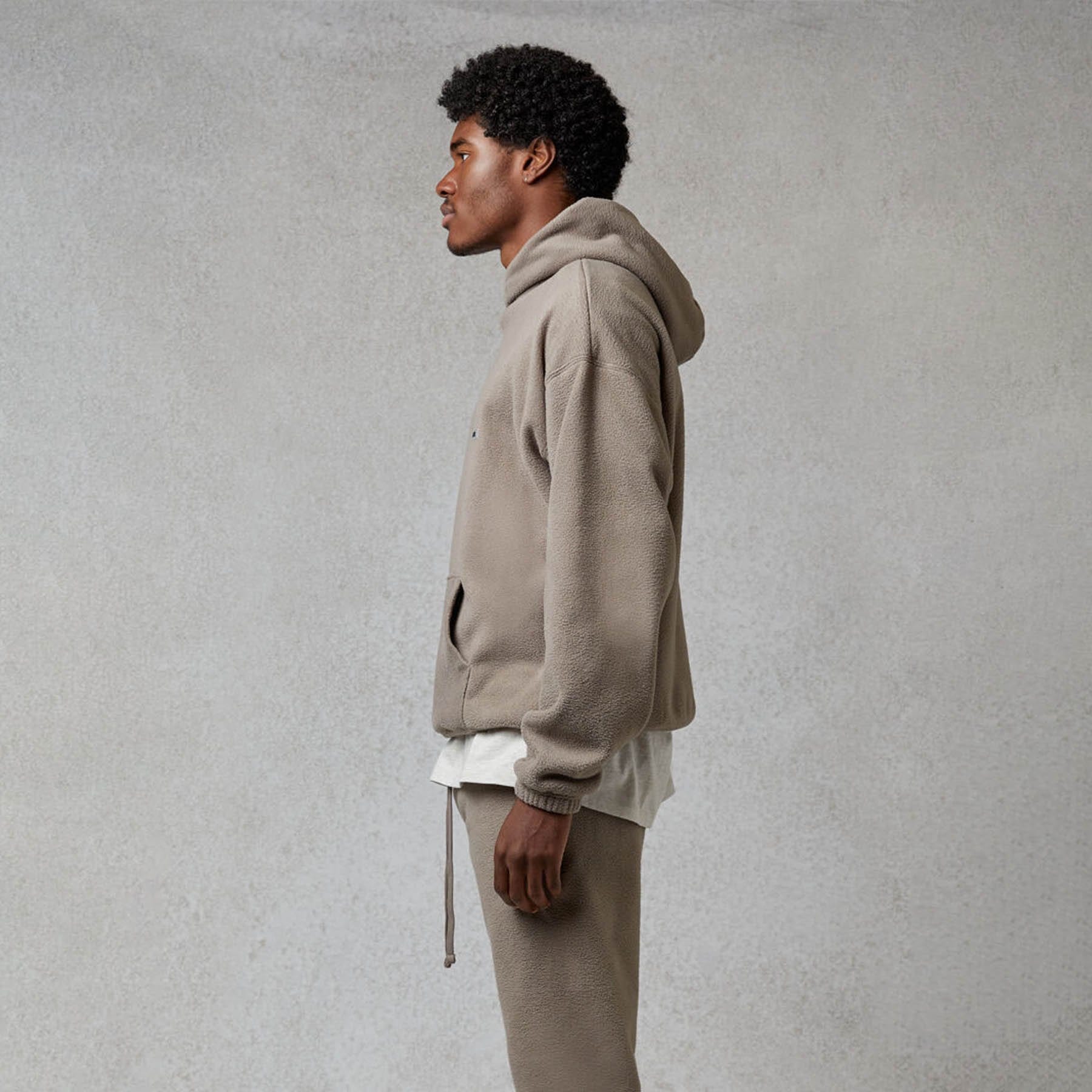 FEAR OF GOD ESSENTIALS Polar Fleece Hoodie Taupe - Kick Game