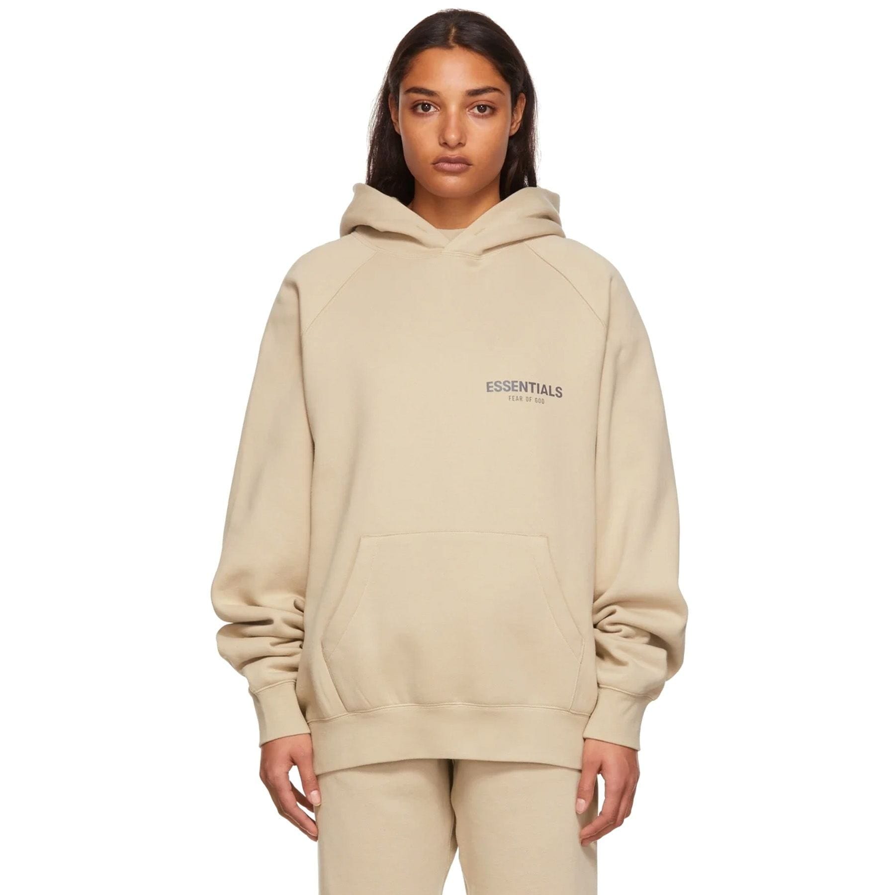 Fear of God Essentials SSENSE Exclusive Pullover Hoodie 'Linen' - Kick Game