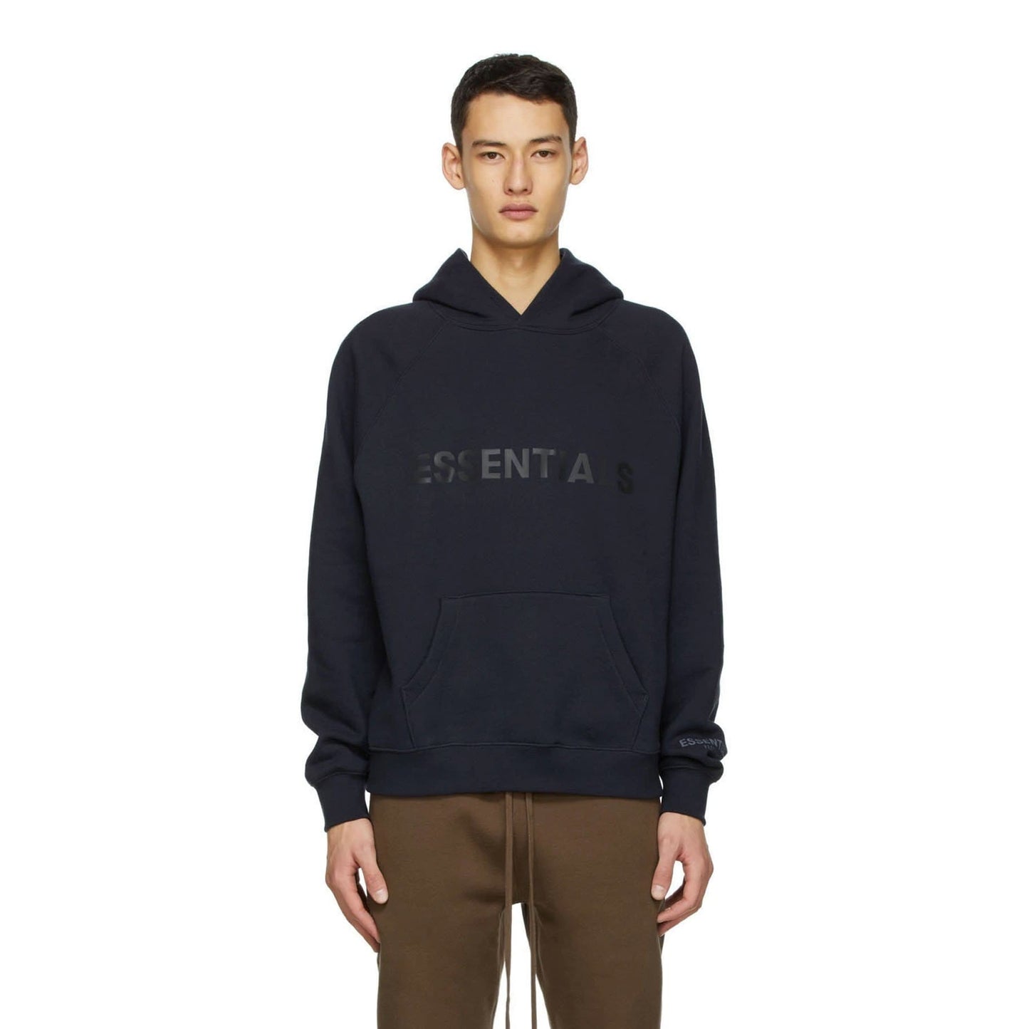FEAR OF GOD ESSENTIALS x SSENSE Pullover Hoodie Applique Logo Dark Navy - Kick Game