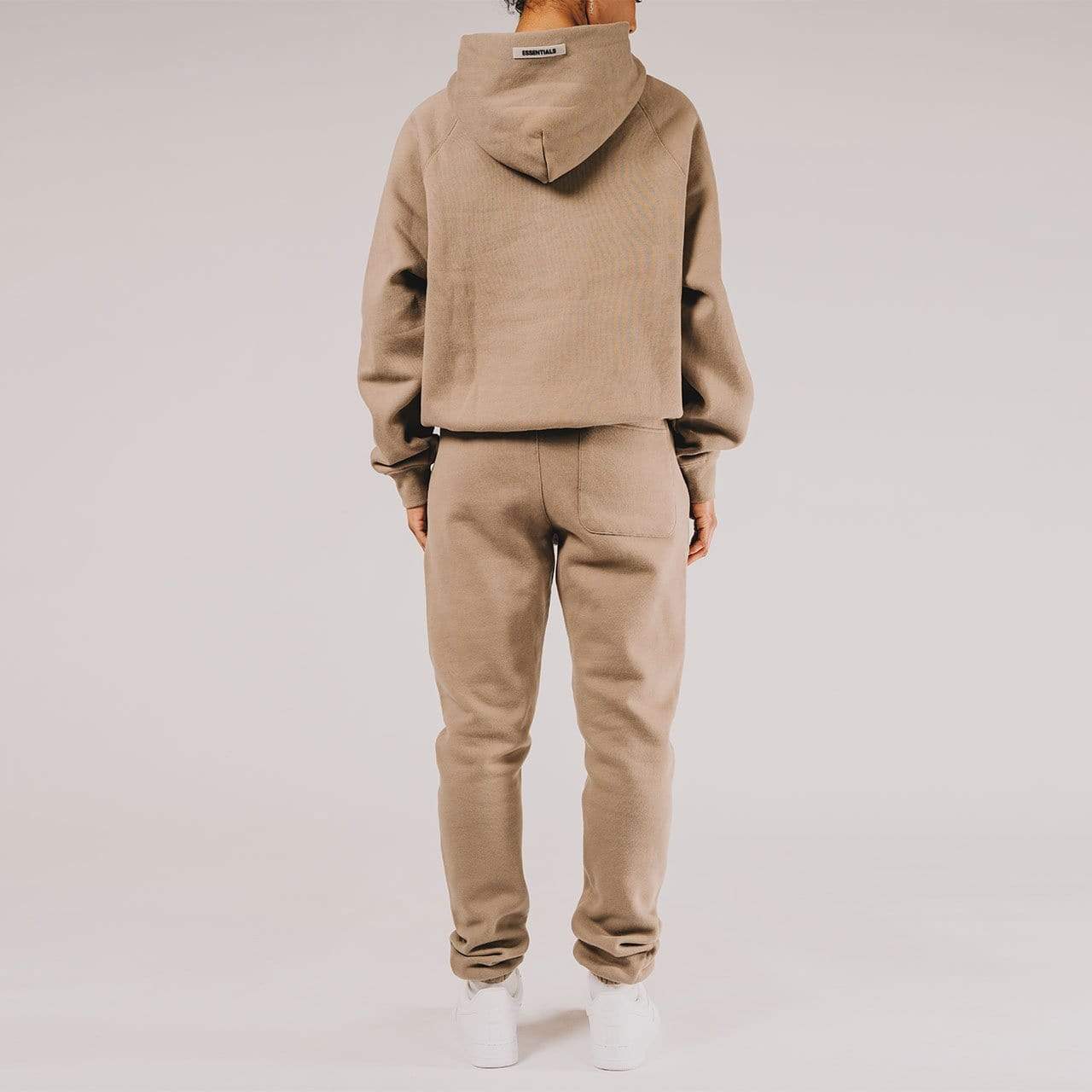FEAR OF GOD ESSENTIALS 3D Silicon Applique Pullover Hoodie Taupe - Kick Game