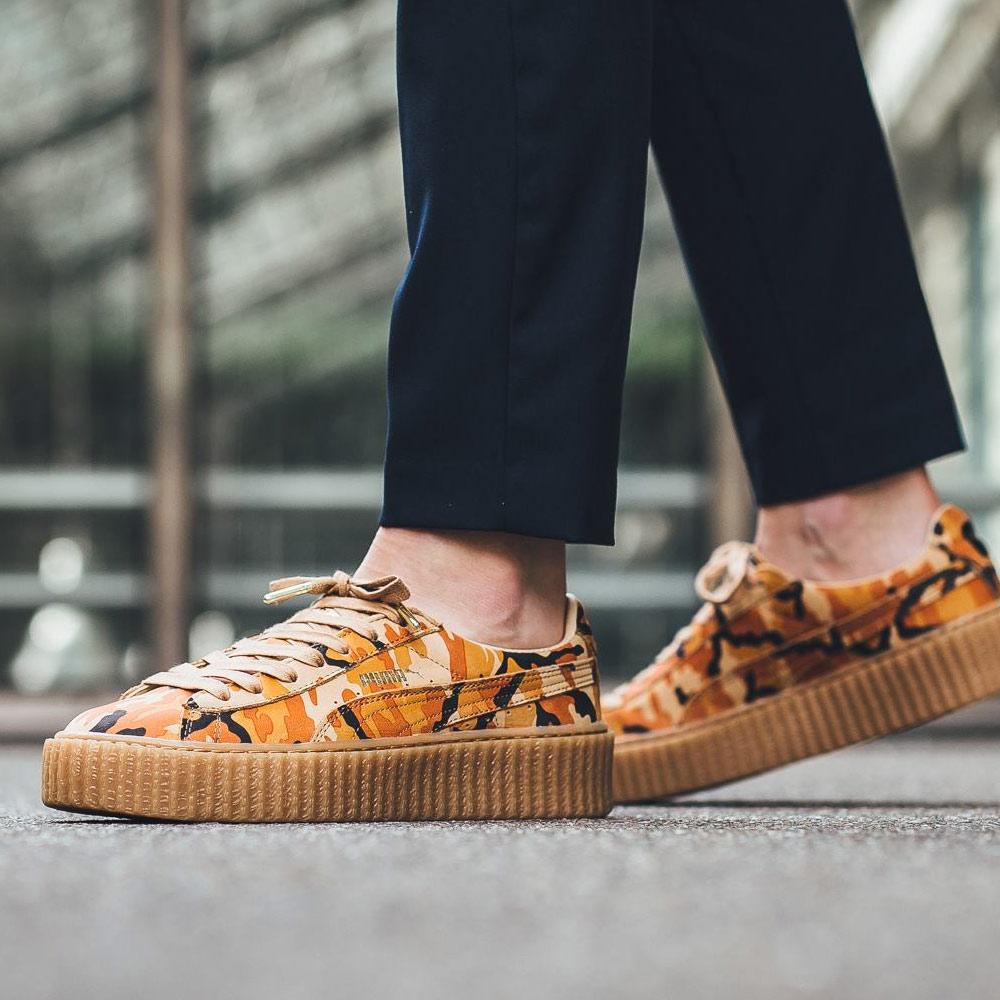 Rihanna x PUMA Suede Creeper Orange Camo - Kick Game