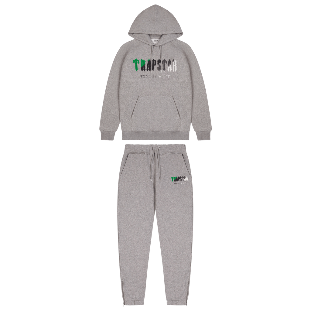 Trapstar Chenille Decoded Hooded Tracksuit - Black/Green Bee – Kick Game