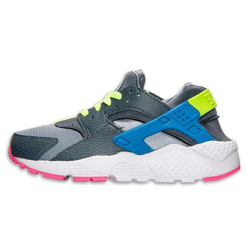 Nike Air Huarache Junior 'Dark Magnet Grey-Volt-Cobalt Blue' - Kick Game