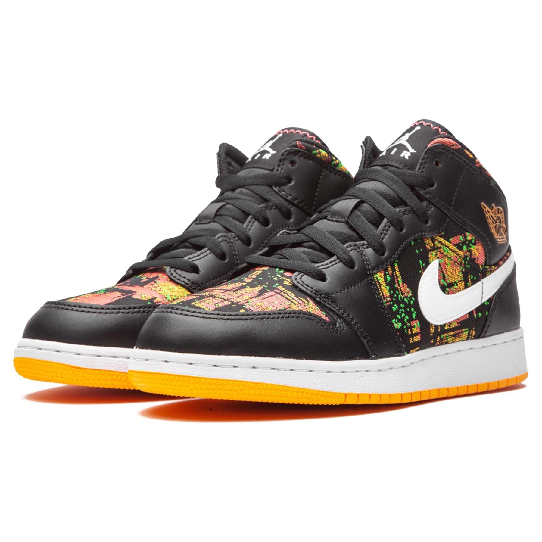 Air Jordan 1 Mid GS 'Black Laser Orange' - Kick Game