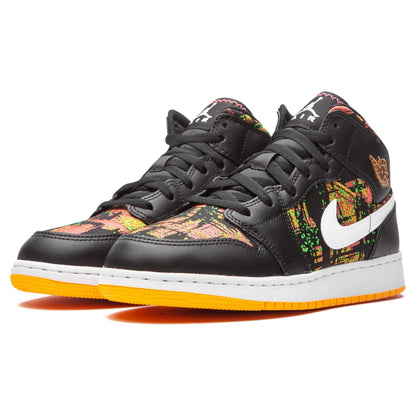 Air Jordan 1 Mid GS 'Black Laser Orange' - Kick Game