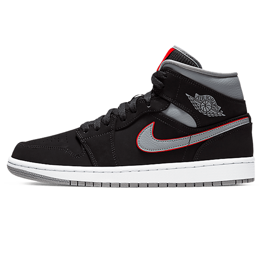 Jordan 1 mid black particle grey best sale