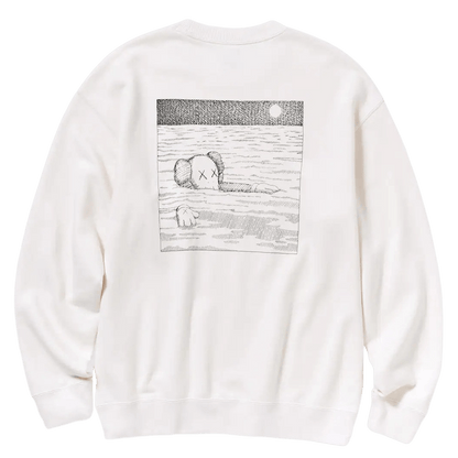 KAWS x UNIQLO UT Graphic Sweatshirt 'White' - Kick Game
